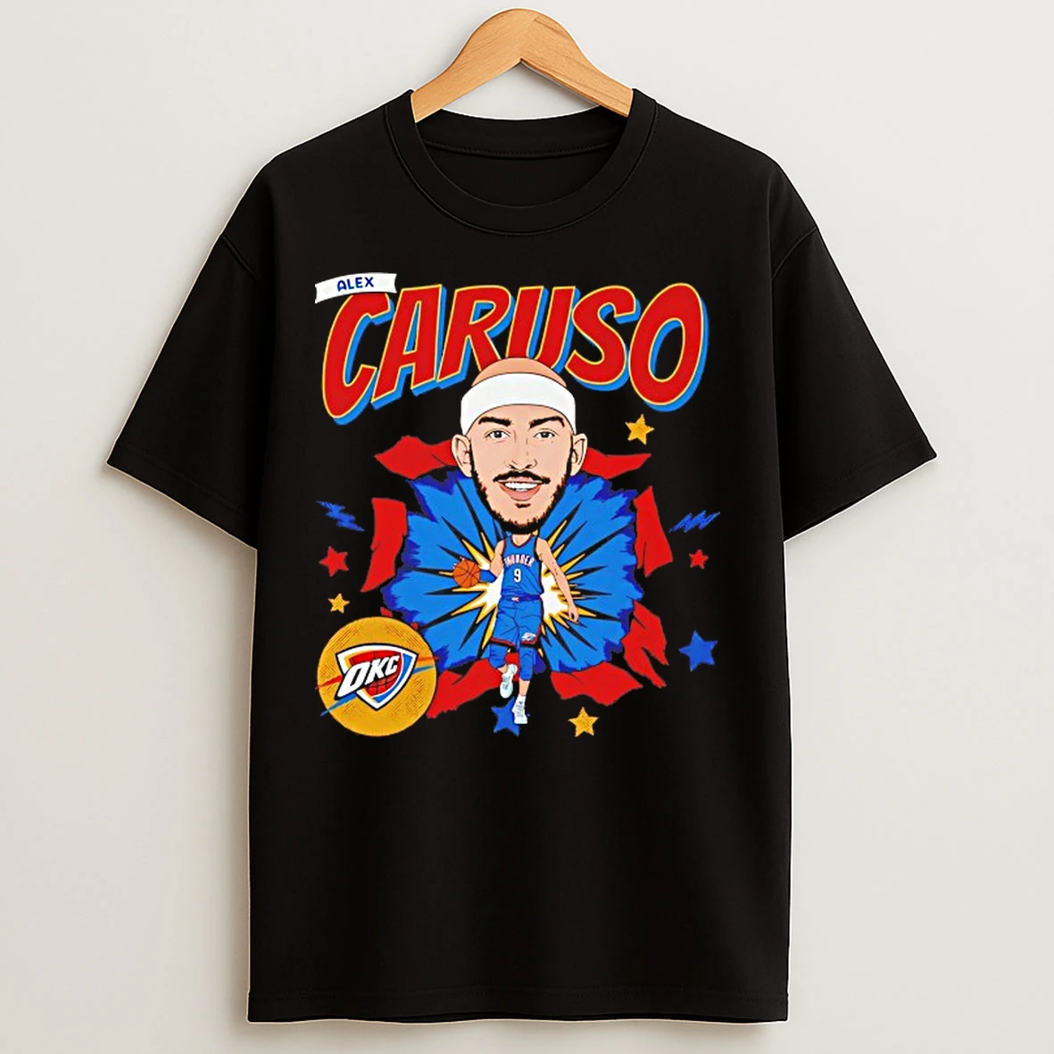 Classic Alex Caruso Oklahoma City Thunder Caricature T Shirts