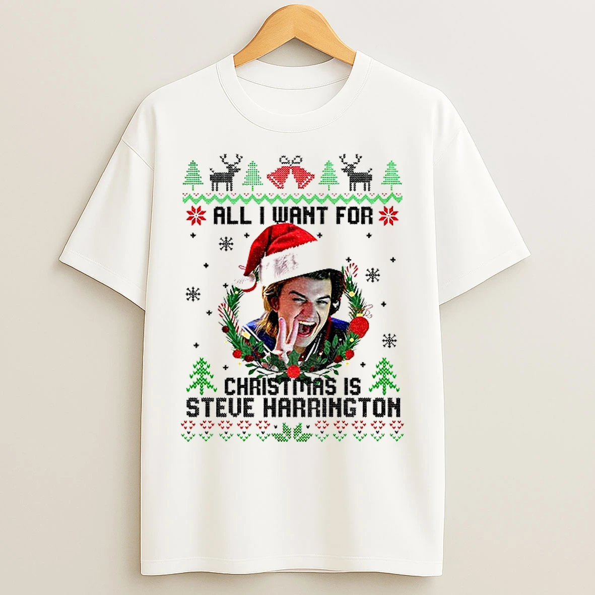 Classic All I Want For Christmas Is Steve Harrington Merry Xmas T Shirts
