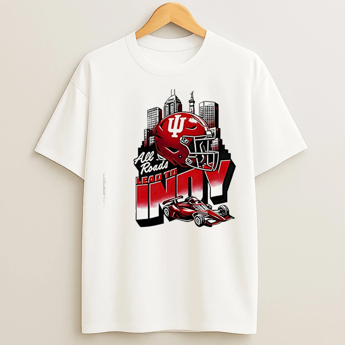 Classic All Roads Lead To Indy Indiana Hoosiers T Shirts