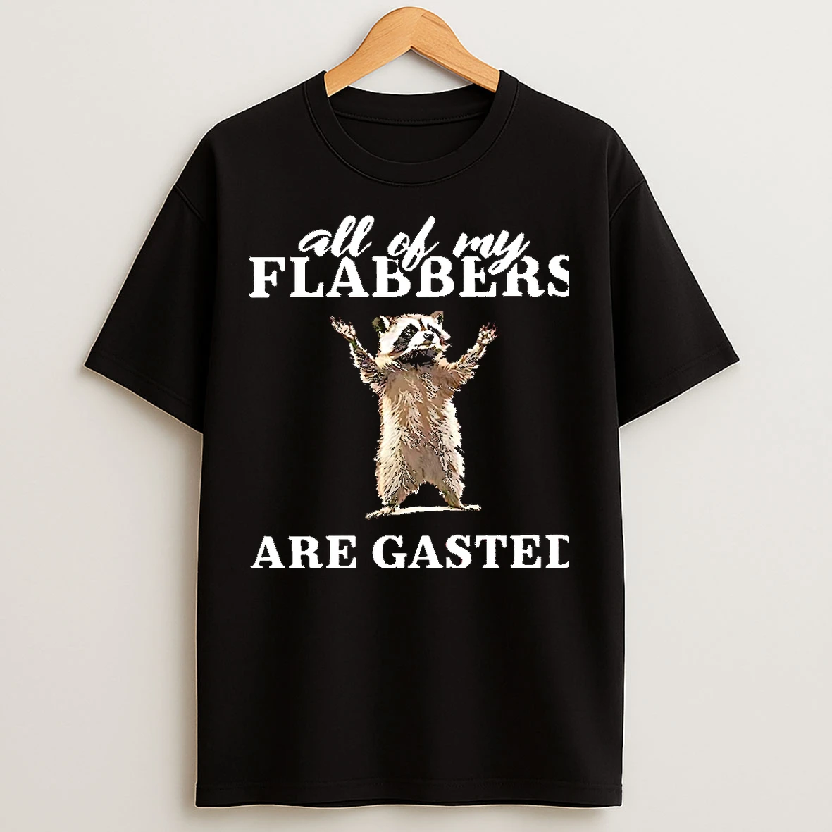 Classic All Of My Flabbers Are Gasted Raccoon Christmas T Shirts