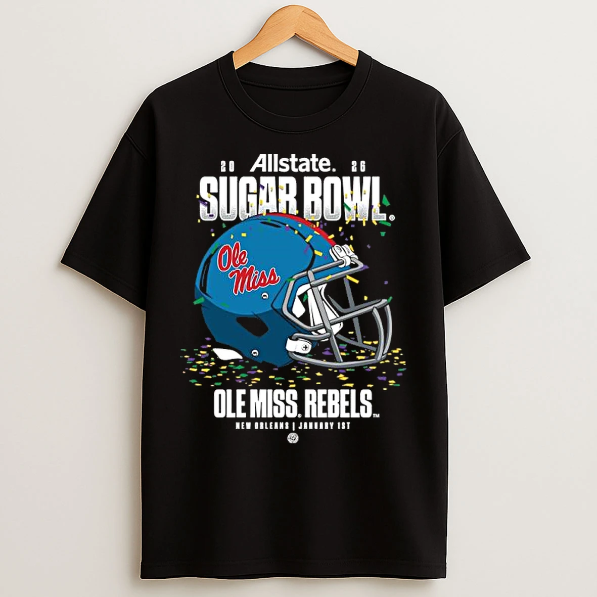 Classic Allstate Sugar Bowl Ole Miss Rebels Helmet T Shirts