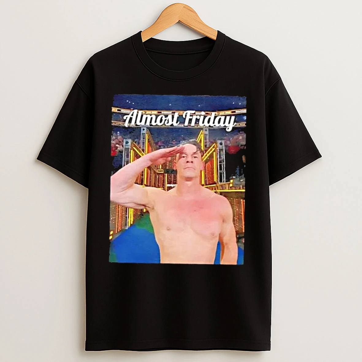 Classic Almost Friday John Cena Salute Photo T Shirts
