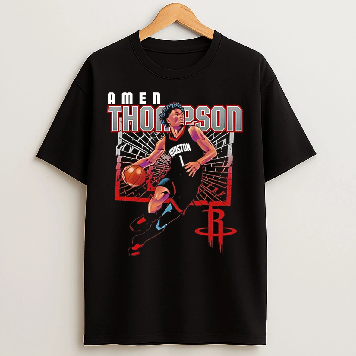 Classic Amen Thompson Houston Rockets Basketball Player Shattered T Shirts