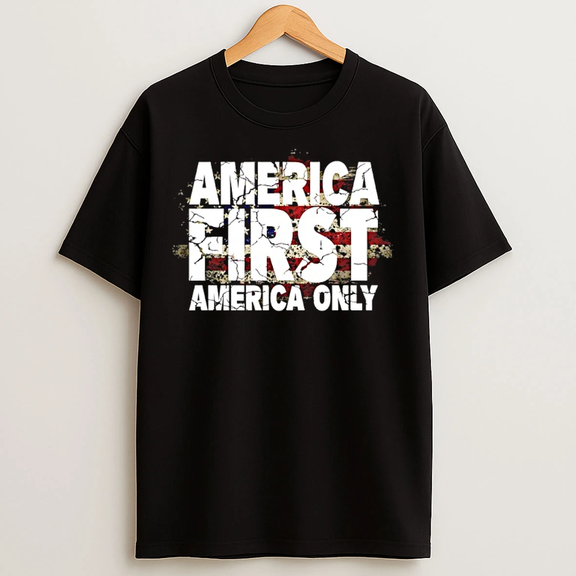Classic America First America Only Cracked 2025 T Shirts