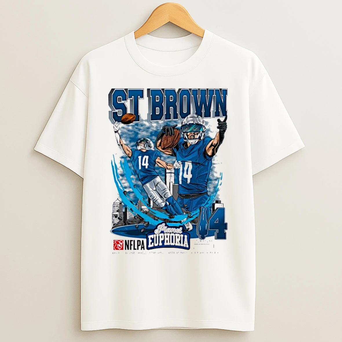 Classic Amon Ra St Brown Lions Nflpa Player T Shirts