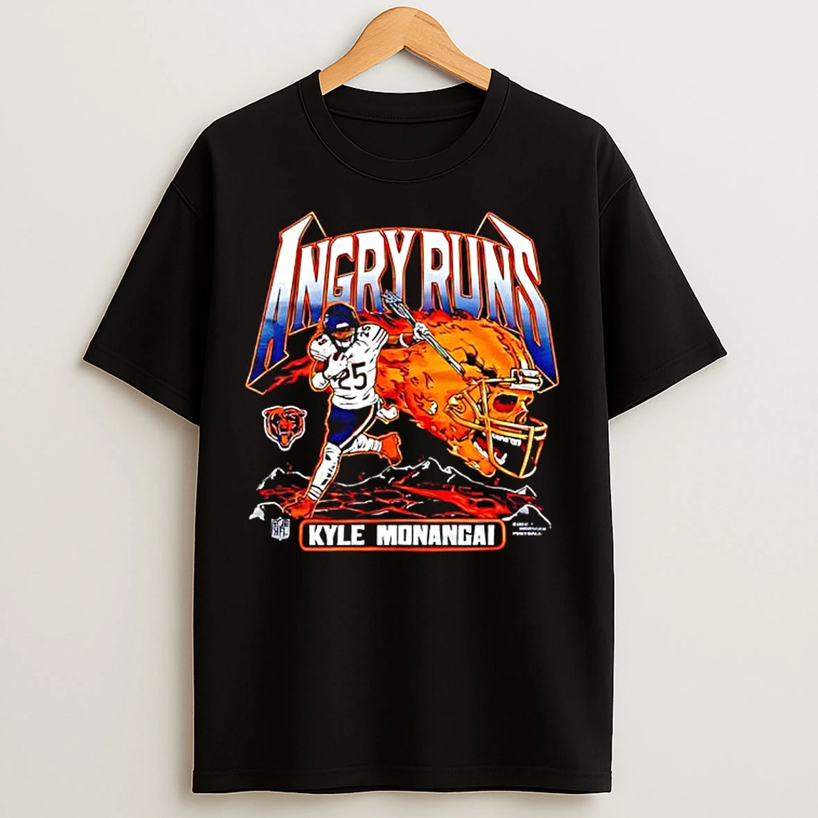 Classic Angry Runs 2025 Chicago Bears Kyle Monangai Graphic T Shirts