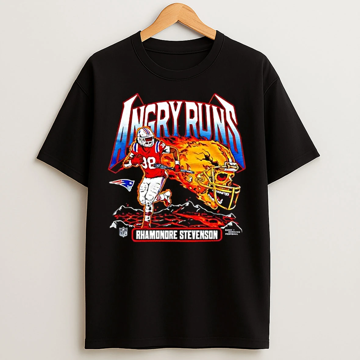 Classic Angry Runs 2025 New England Patriots Rhamondre Stevenson Winner T Shirts