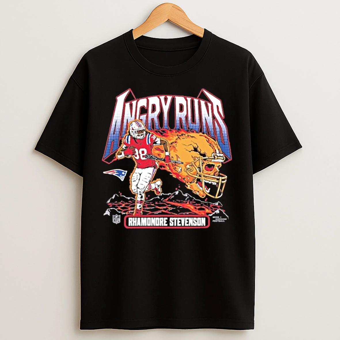 Classic Angry Runs Rhamondre Stevenson Nfl Player Football T Shirts