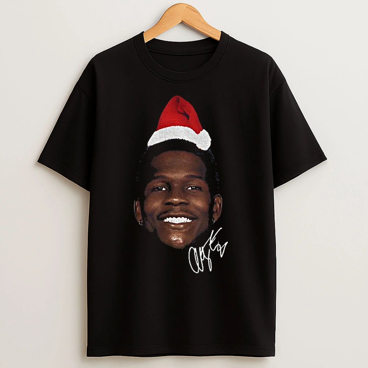 Classic Anthony Edwards Santa Hat Ugly Christmas Signature T Shirts