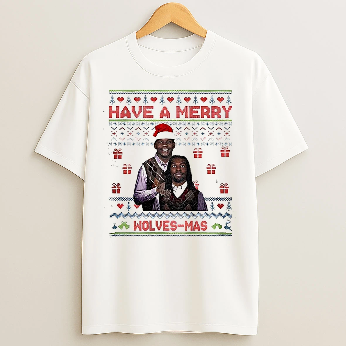 Classic Anthony Edwards And Naz Reid Minnesota Timberwolves Stepbrothers Have A Merry Wolves Mas Christmas T Shirts