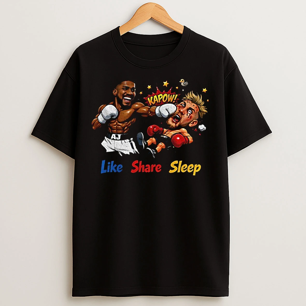 Classic Anthony Joshua Kapow Like Share Sleep T Shirts