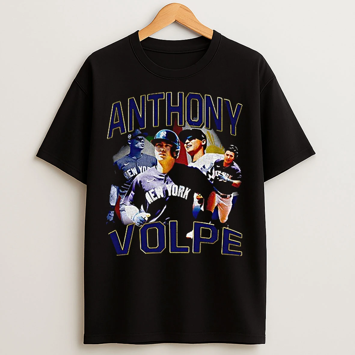 Classic Anthony Volpe New York Yankees Nba 90s Style Graphic 2025 T Shirts