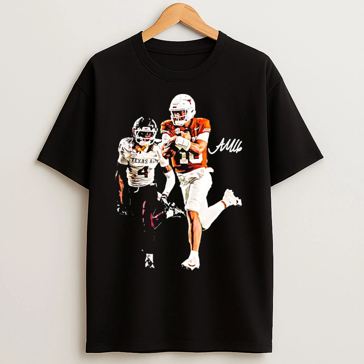 Classic Arch Manning Breakaway Texas Longhorns Vs Texas Am Signasture T Shirts