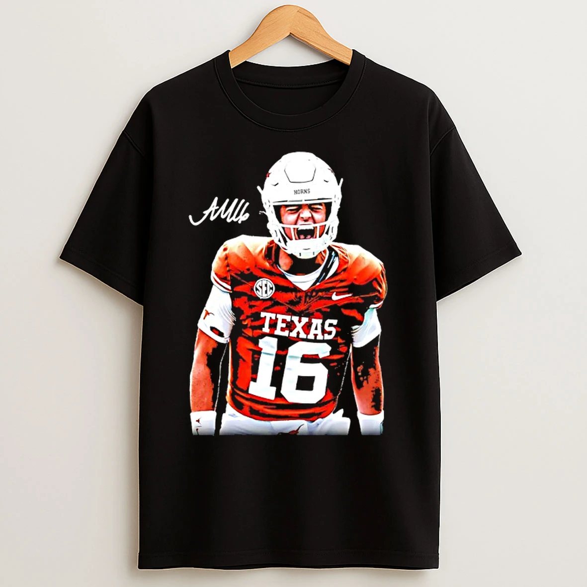 Classic Arch Manning Texas Longhorns Locked In Signature T Shirts