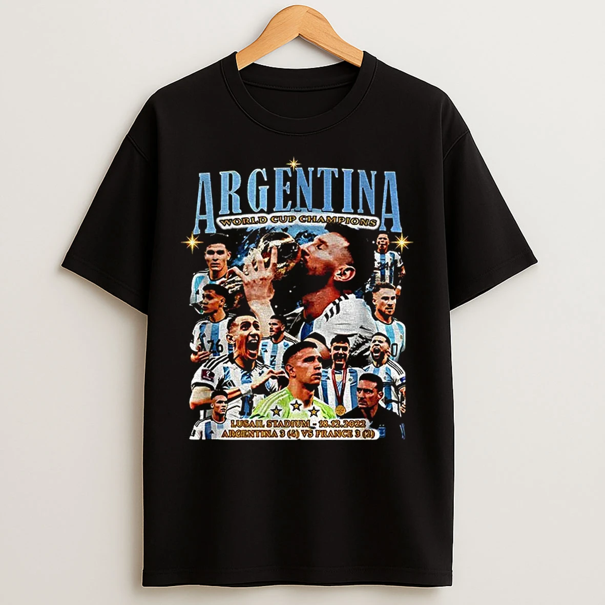 Classic Argentina World Cup Champs Lusail Stadium Argentina Vs France Graphic T Shirts