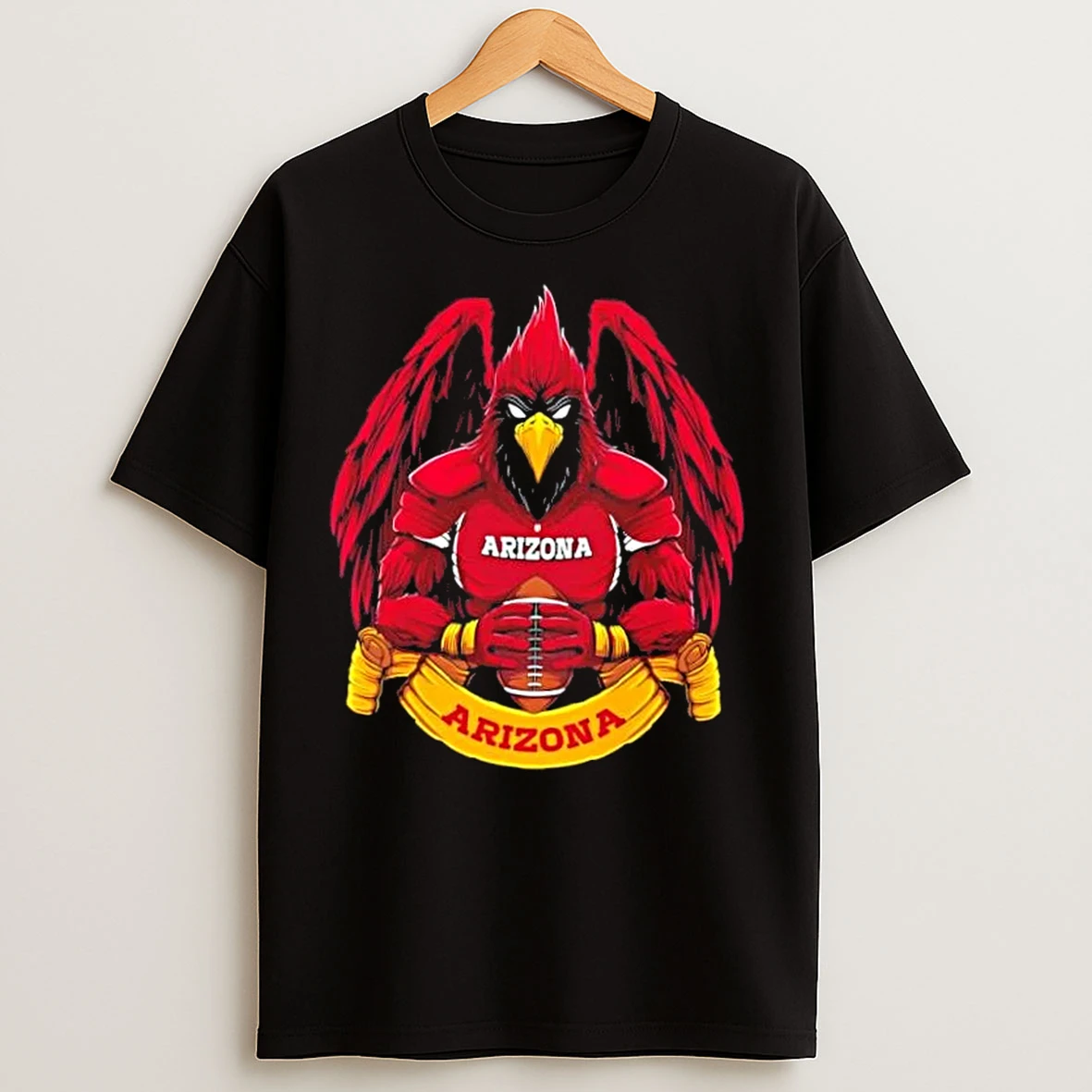 Classic Arizona Cardinals Football Mascot Hug The Ball T Shirts