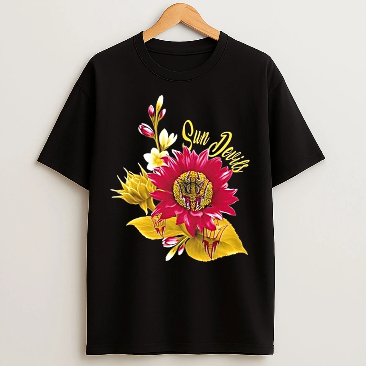 Classic Arizona State Sun Devils Football X Sunflower Floral T Shirts