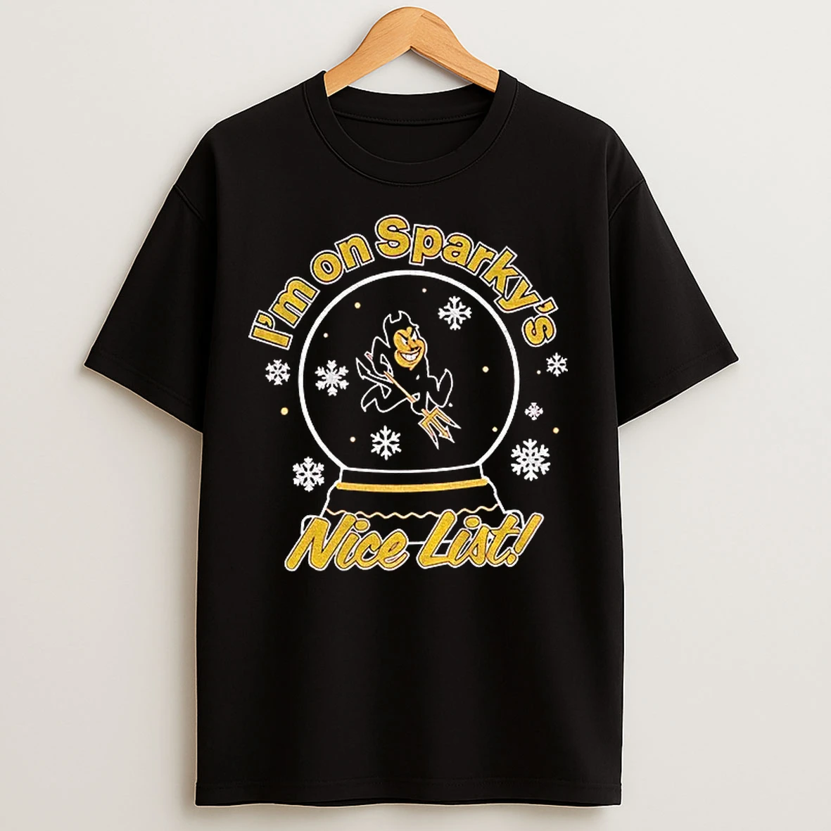 Classic Arizona State Sun Devils Football Im On Sparkys Nice List T Shirts