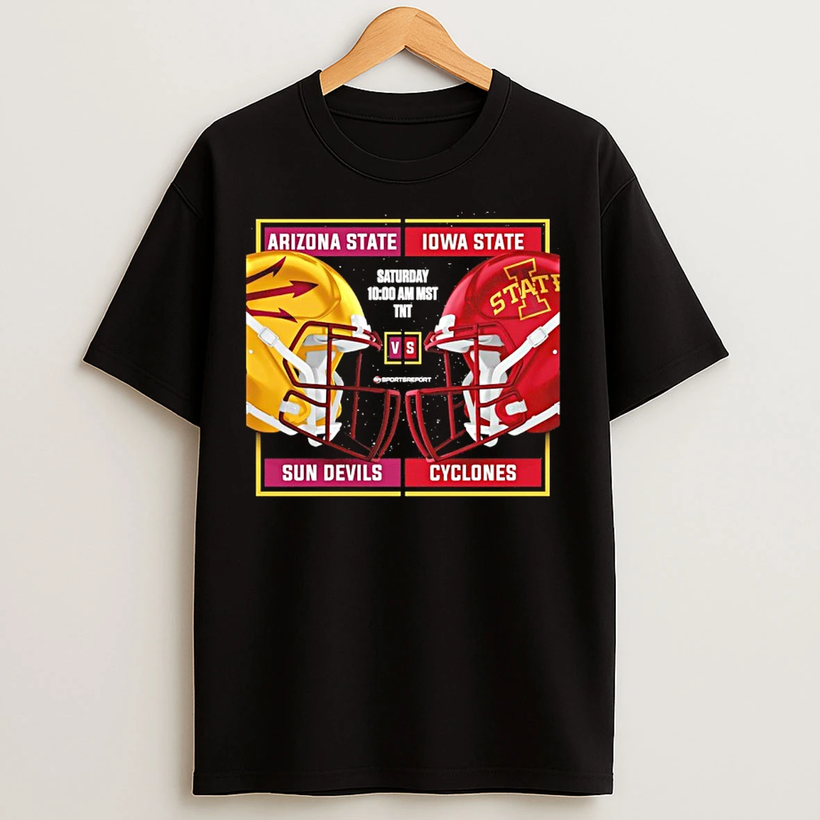 Classic Arizona State Sun Devils Vs Iowa State Cyclones 2025 Football Helmet T Shirts