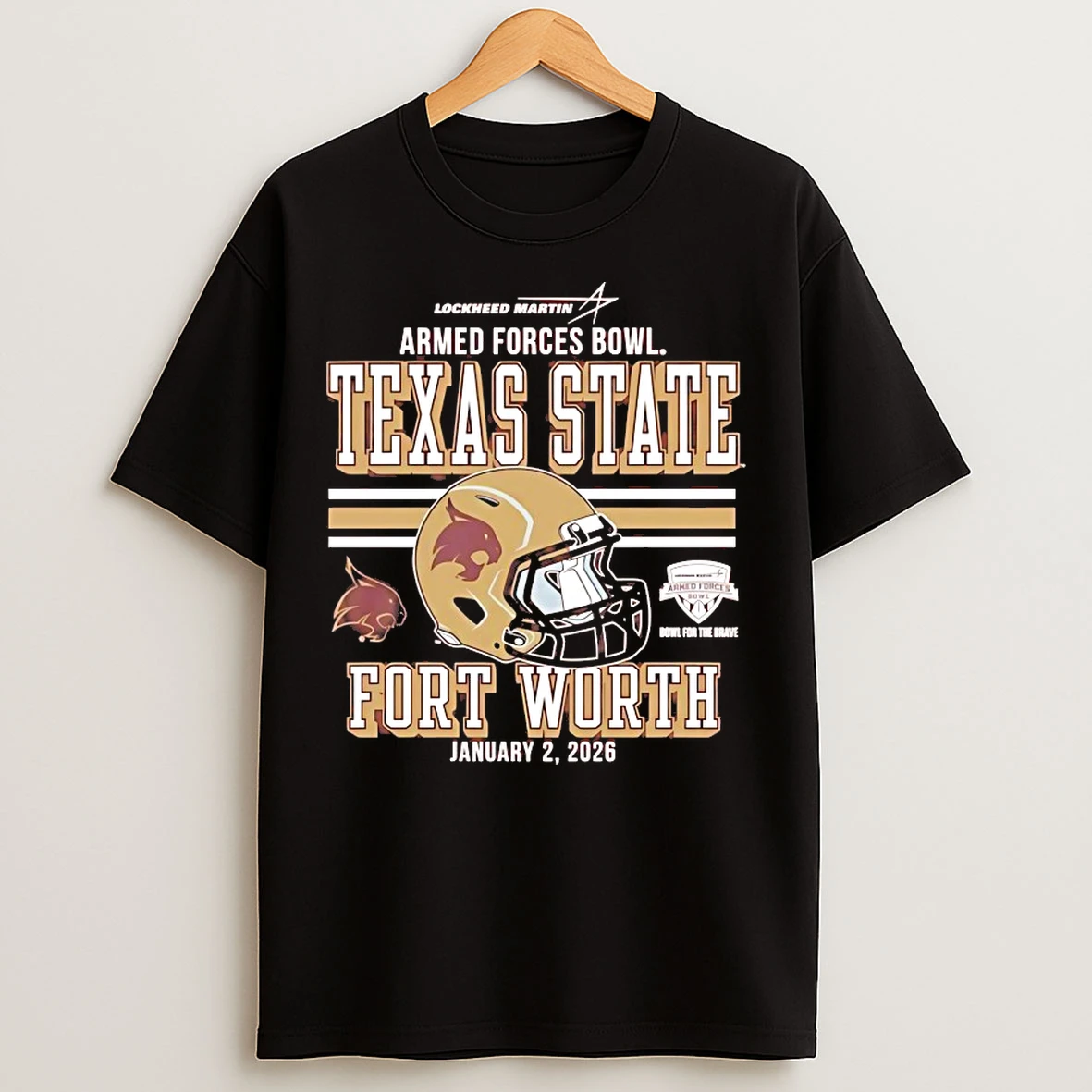 Classic Armed Forces Bowl Texas State Fort Worth 2026 T Shirts