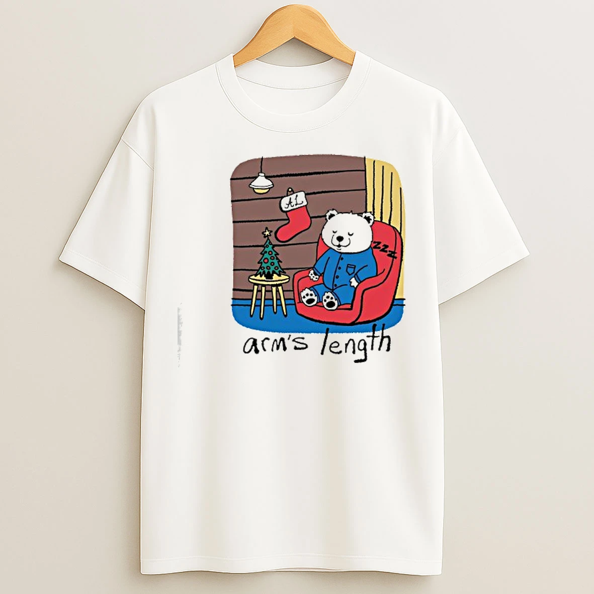 Classic Arms Length Sleepy Polar Bear T Shirts