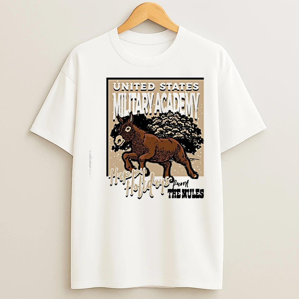 Classic Army Black Knights United States Military Academy Happy Holidays From The Mules T Shirts