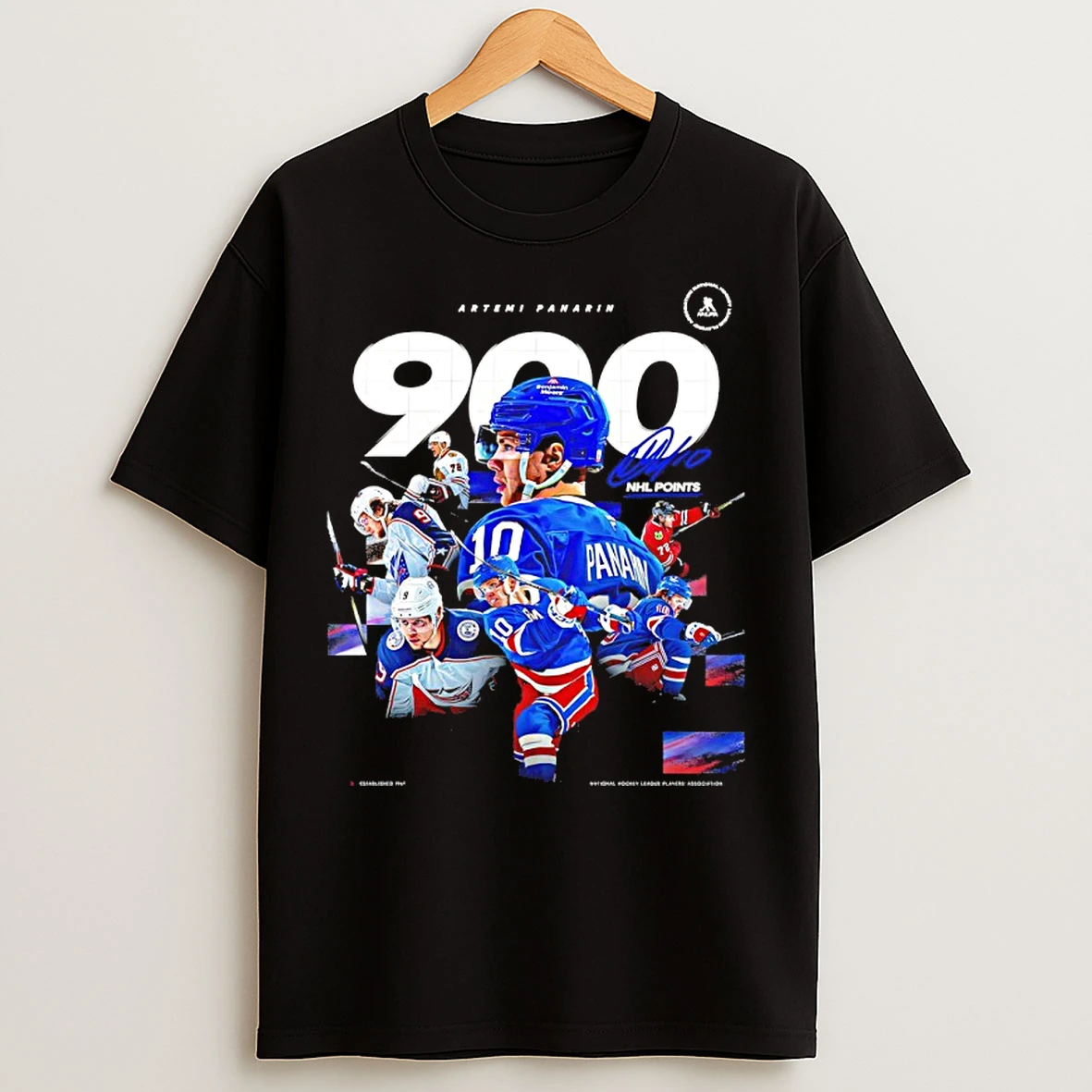 Classic Artemi Panarin New York Rangers Nhl Point 900 Signature T Shirts