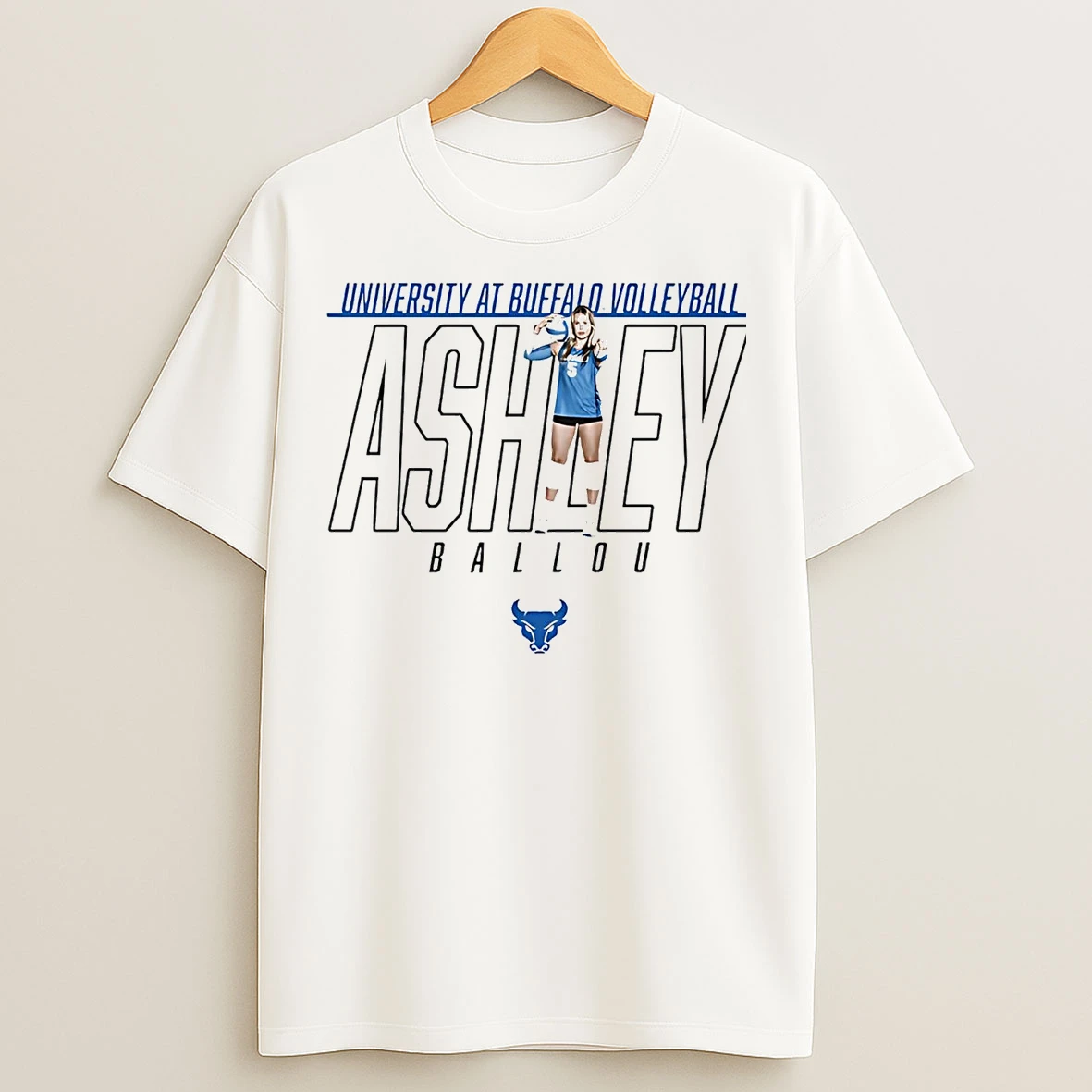 Classic Ashley Ballou Illustrated University At Buffalo Bulls Volleyball T Shirts