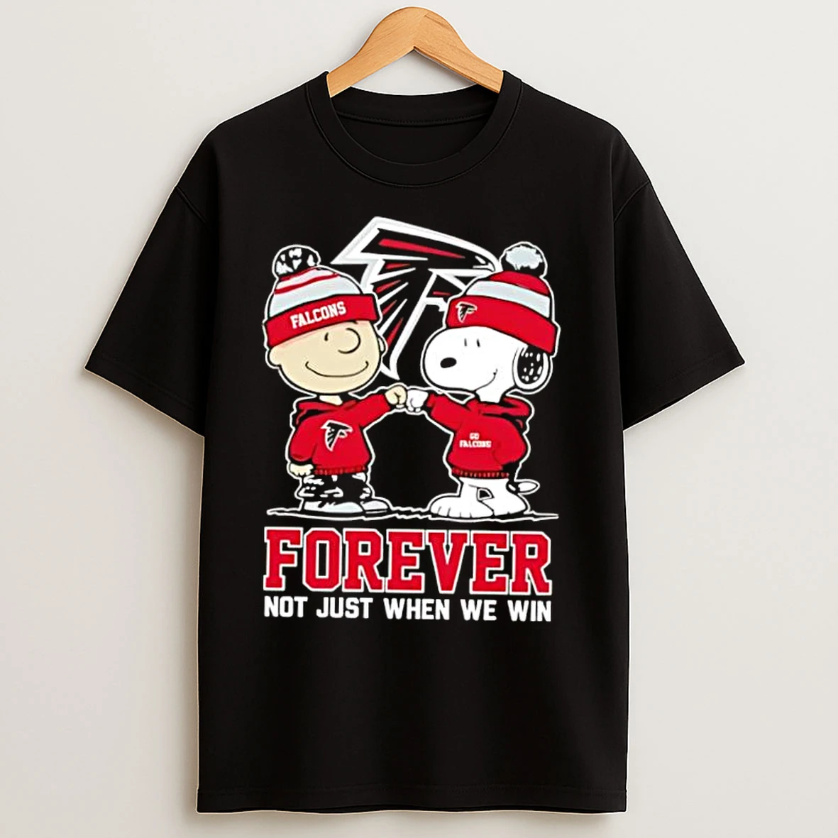 Classic Atlanta Falcons Charlie Brown And Snoopy Forever Not Just When We Win T Shirts
