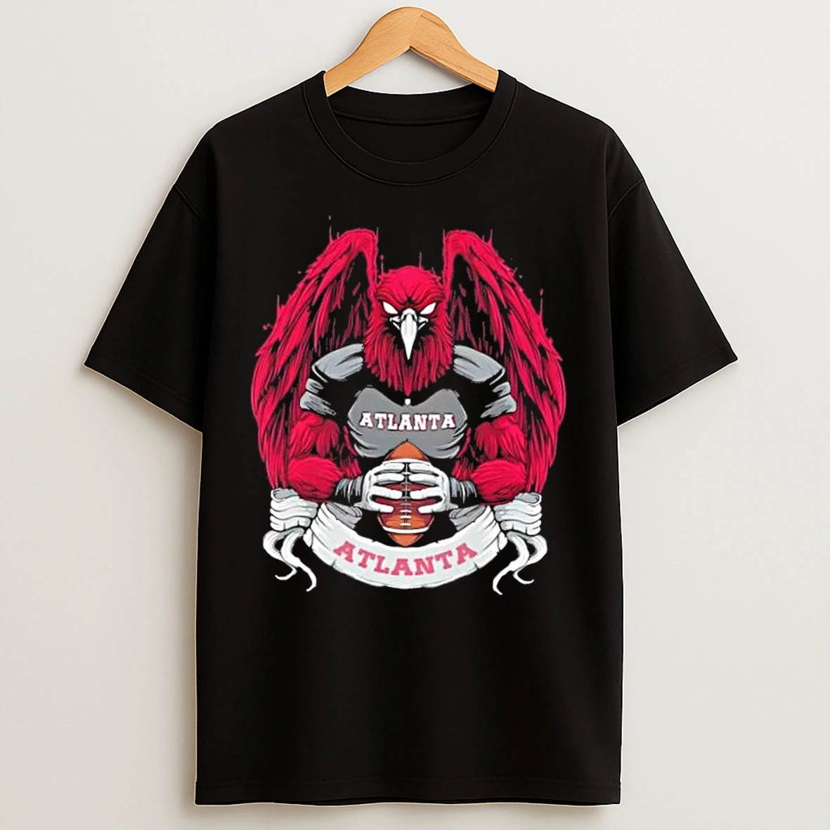 Classic Atlanta Falcons Football Mascot Hug The Ball T Shirts