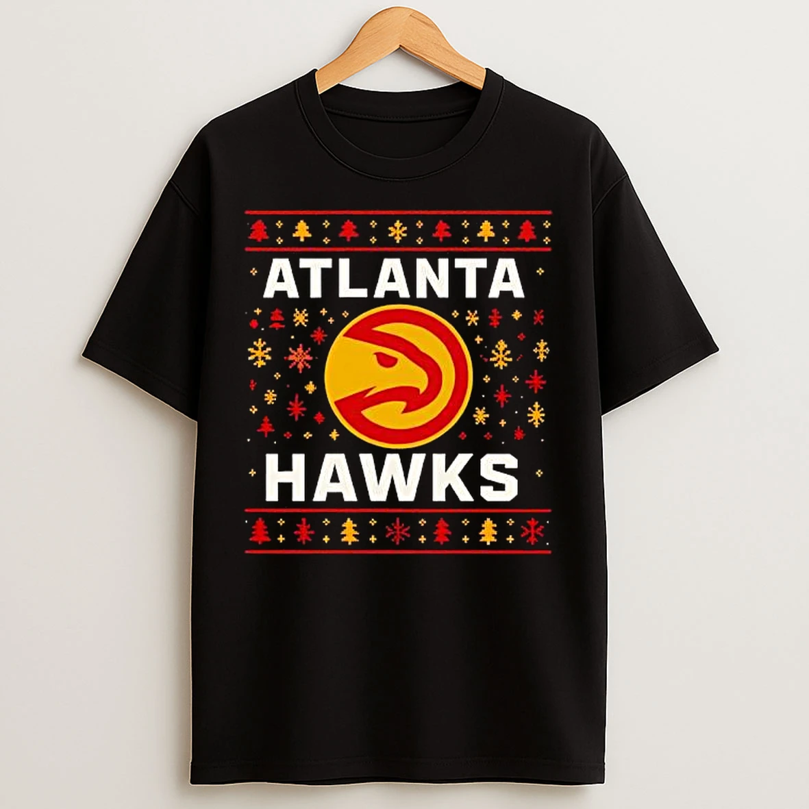Classic Atlanta Hawks Basketball Team Ugly Christmas Logo T Shirts