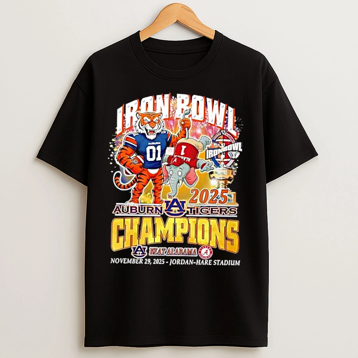 Classic Auburn Tigers Iron Bowl Champions 2025 Beat Alabama T Shirts