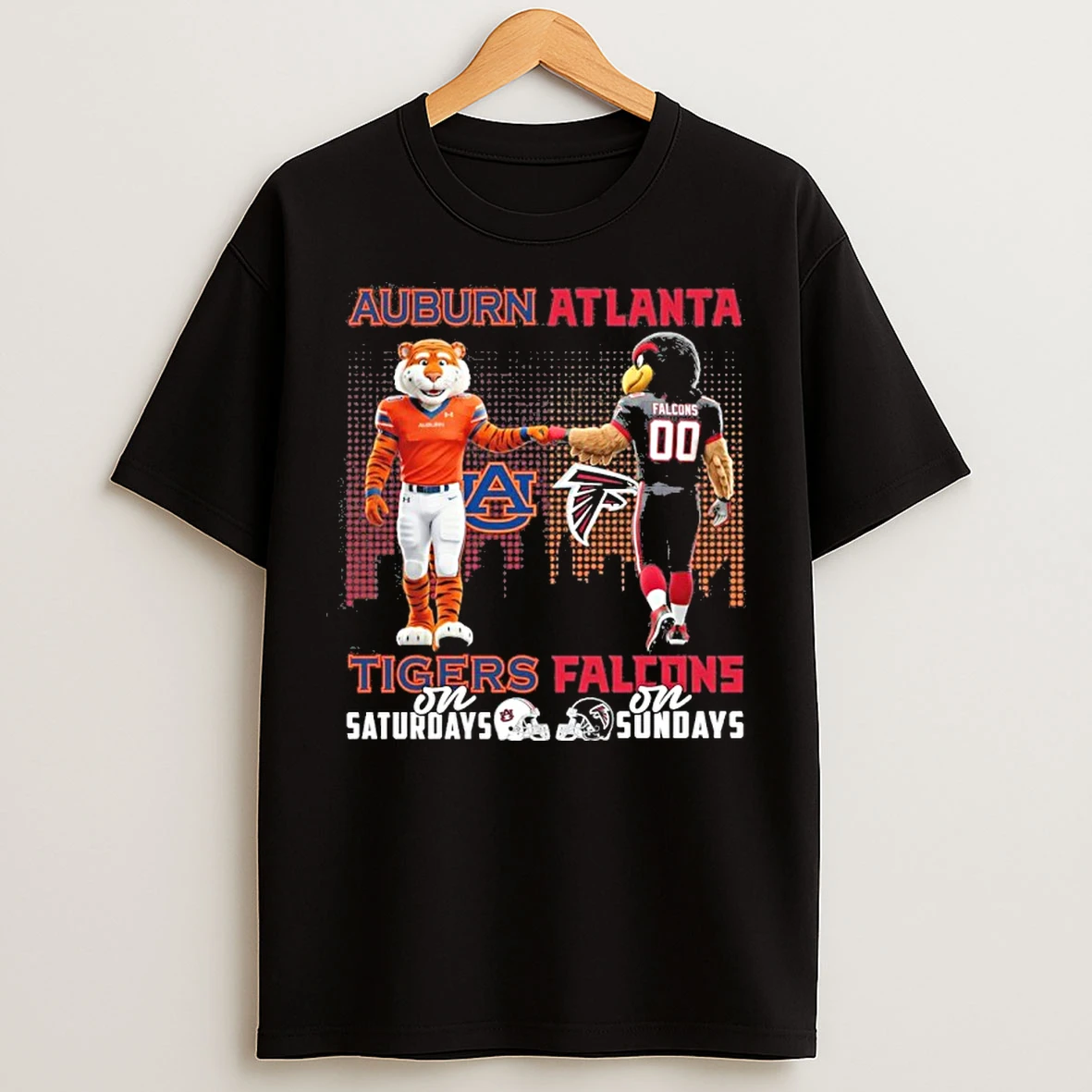 Classic Auburn Tigers On Saturdays X Atlanta Falcons On Sundays T Shirts