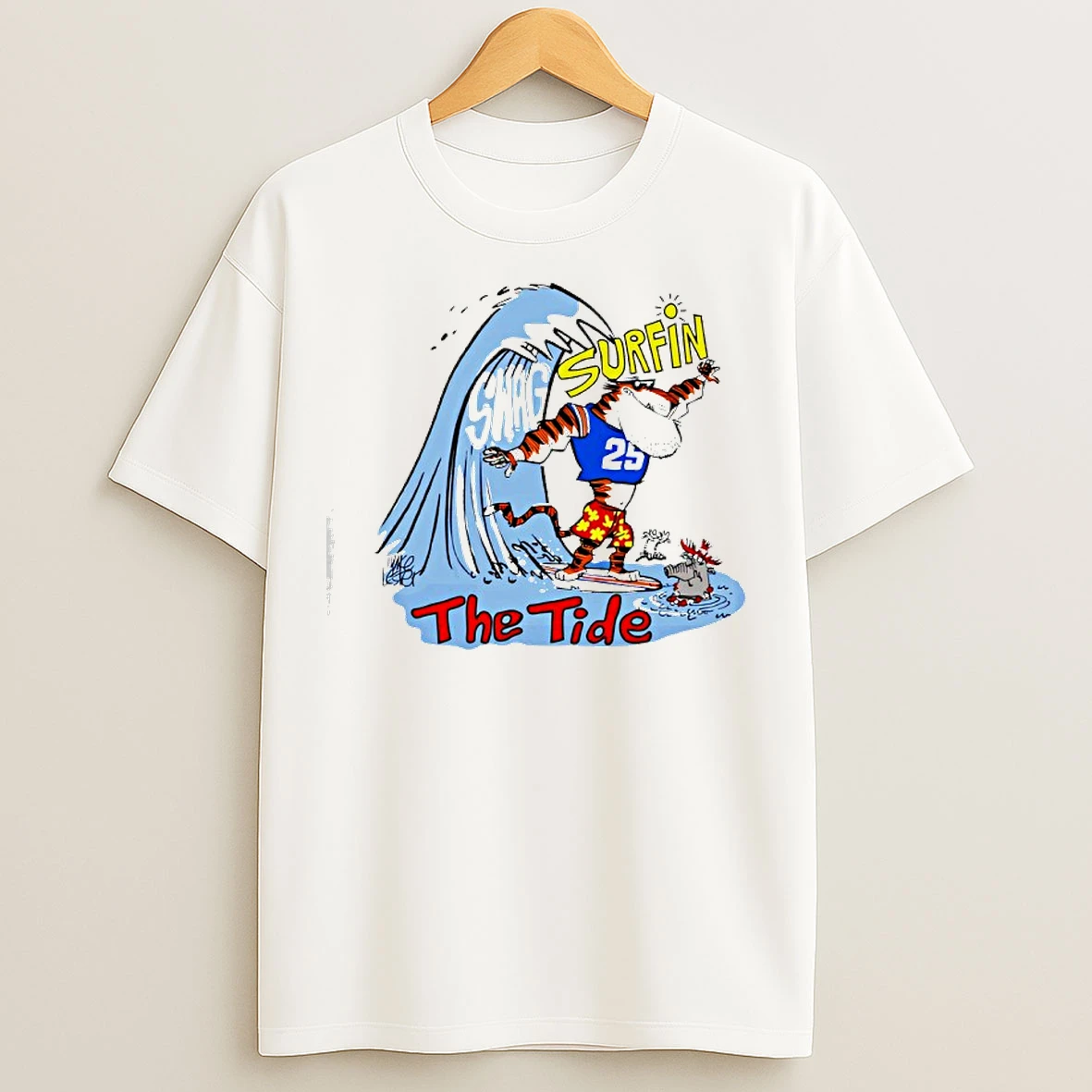 Classic Auburn Tigers Vs Alabama Crimson Tide Swag Surfin The Tide T Shirts