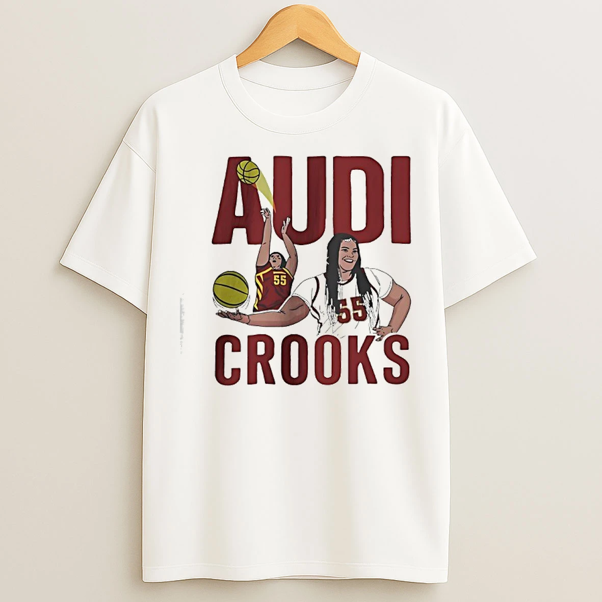 Classic Audi Crooks 55 Iowa State Cyclones Basketball T Shirts