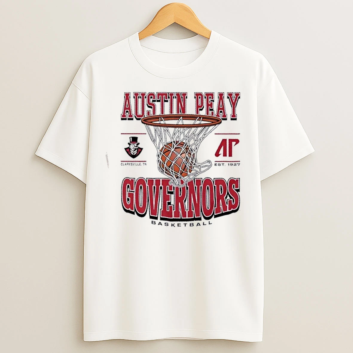 Classic Austin Peay Governors Basketball Game Time Clarksville Tn Est 1927 T Shirts