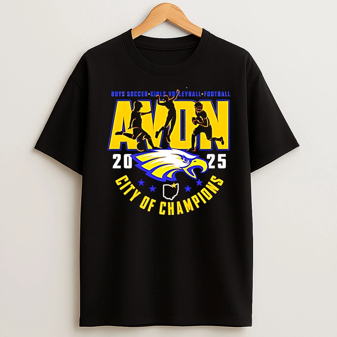 Classic Avon City Of Champions 2025 Boys Soccer Girls Volleyball Football T Shirts