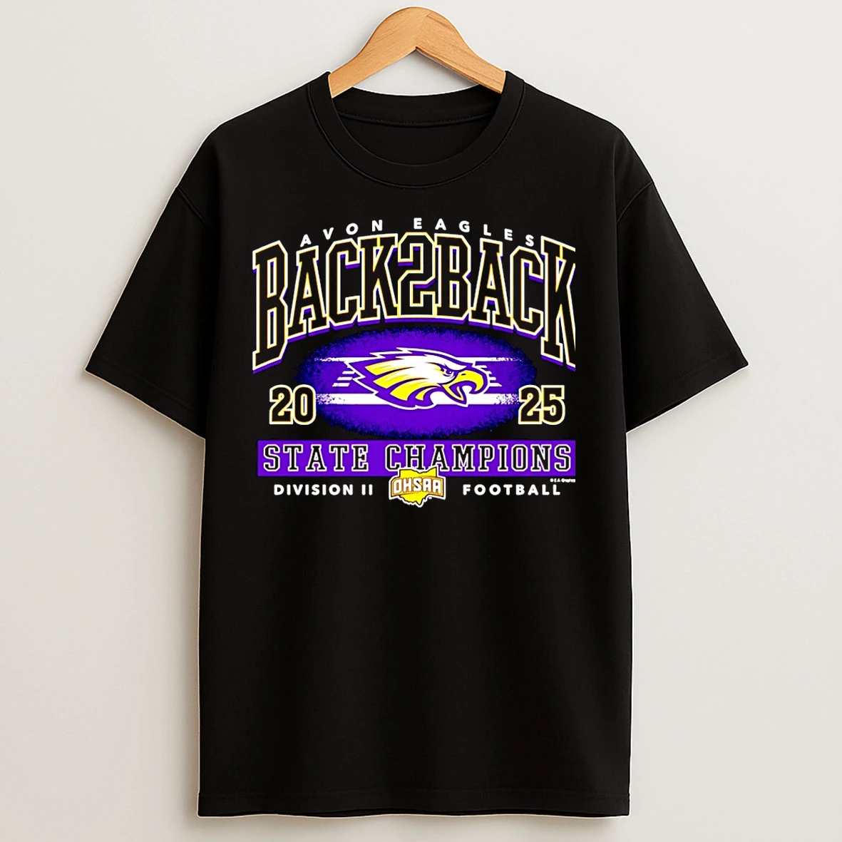Classic Avon Eagles 2025 Ohsaa Football D2 Back2back State Champions Christmas T Shirts