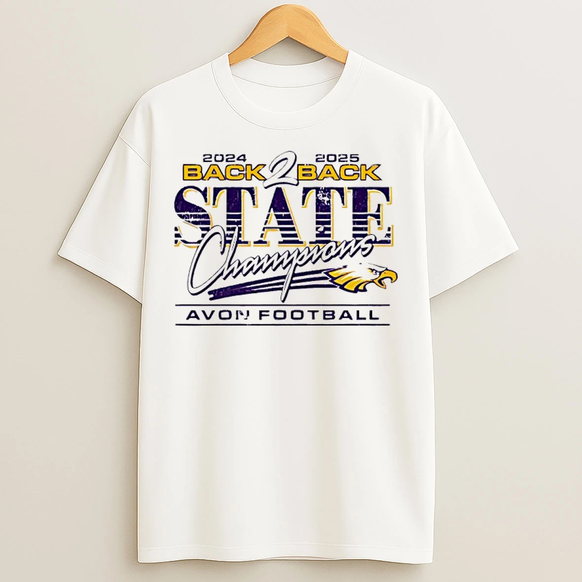 Classic Avon Eagles Back 2 Back State Champions 24 25 T Shirts