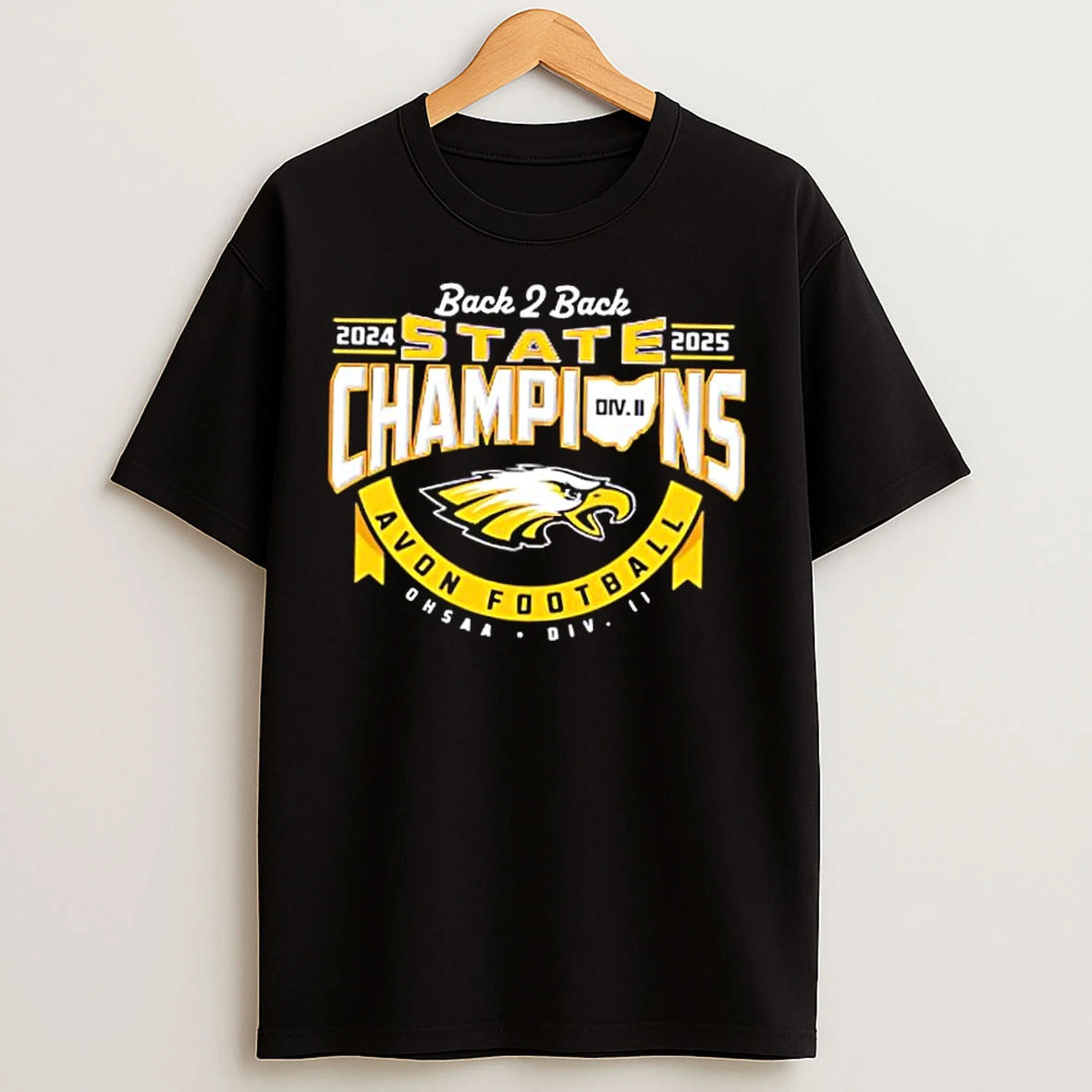 Classic Avon Eagles Back To Back State Champions 2024 2025 T Shirts