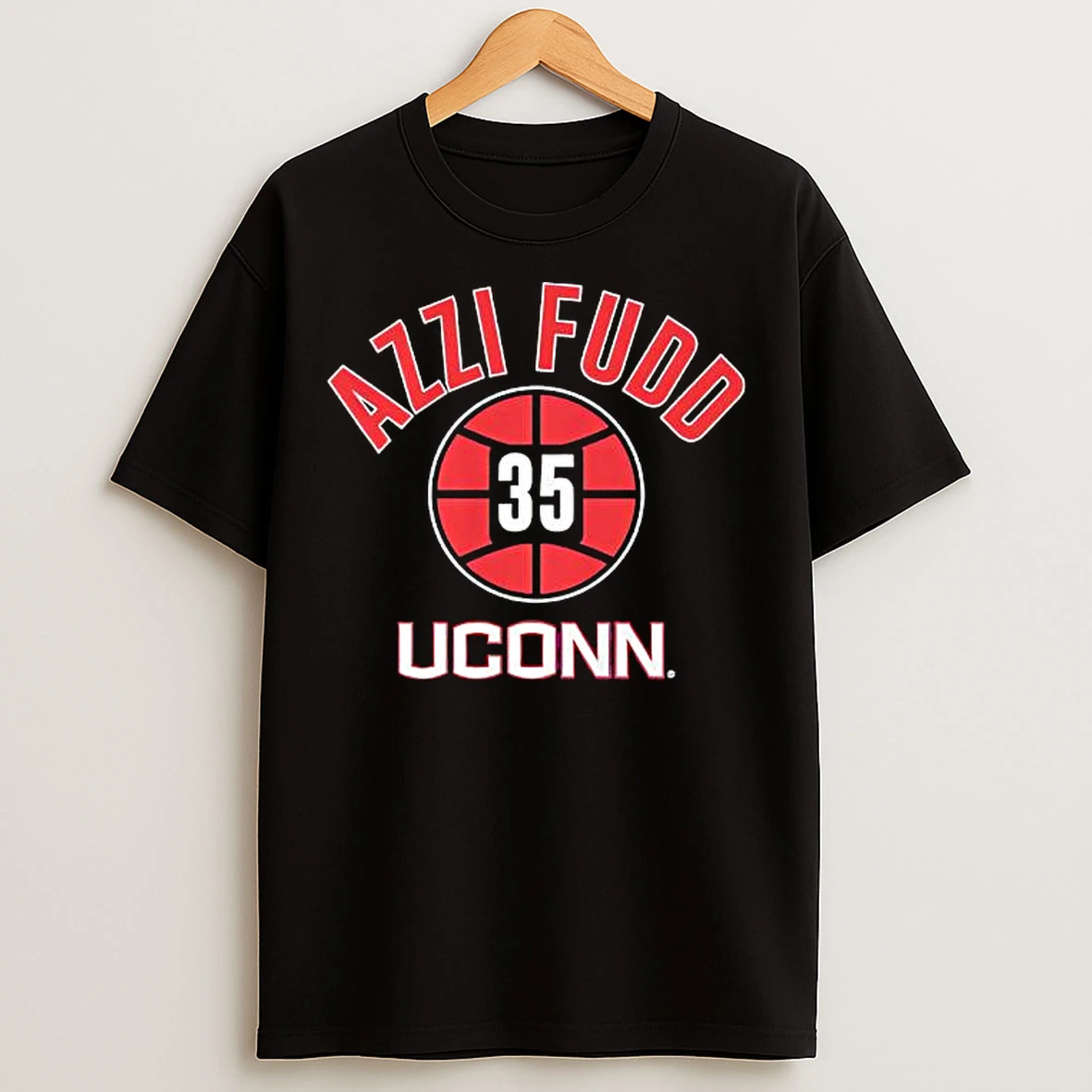 Classic Azzi Fudd Name Number Ball Uconn Basketball T Shirts