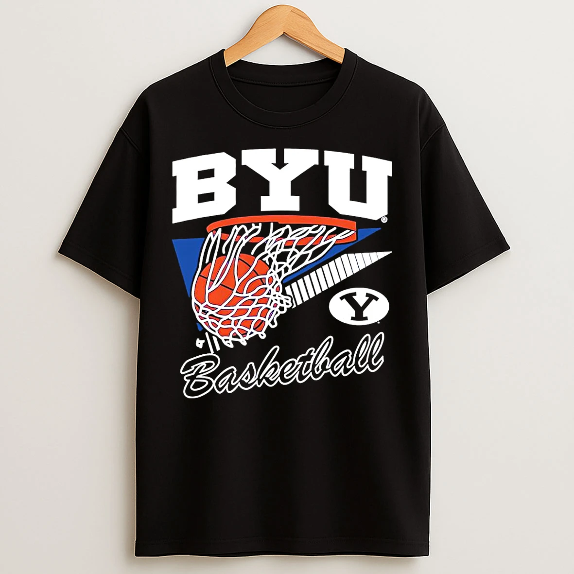 Classic Byu Basketball Retro Swish T Shirts