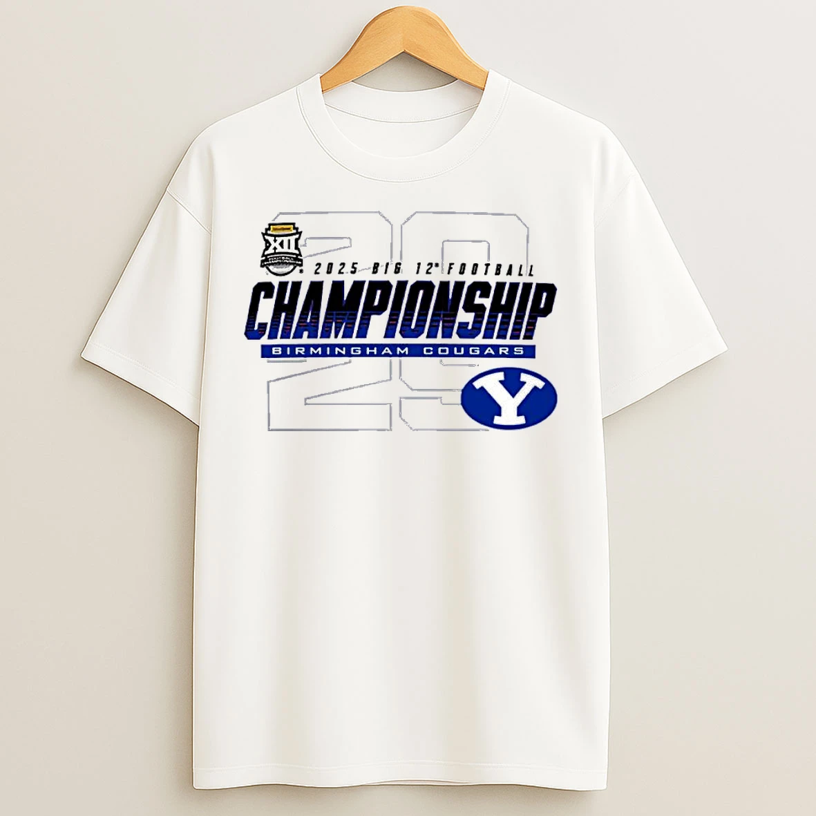 Classic Byu Cougars 2025 Big 12 Football Championship Bound T Shirts