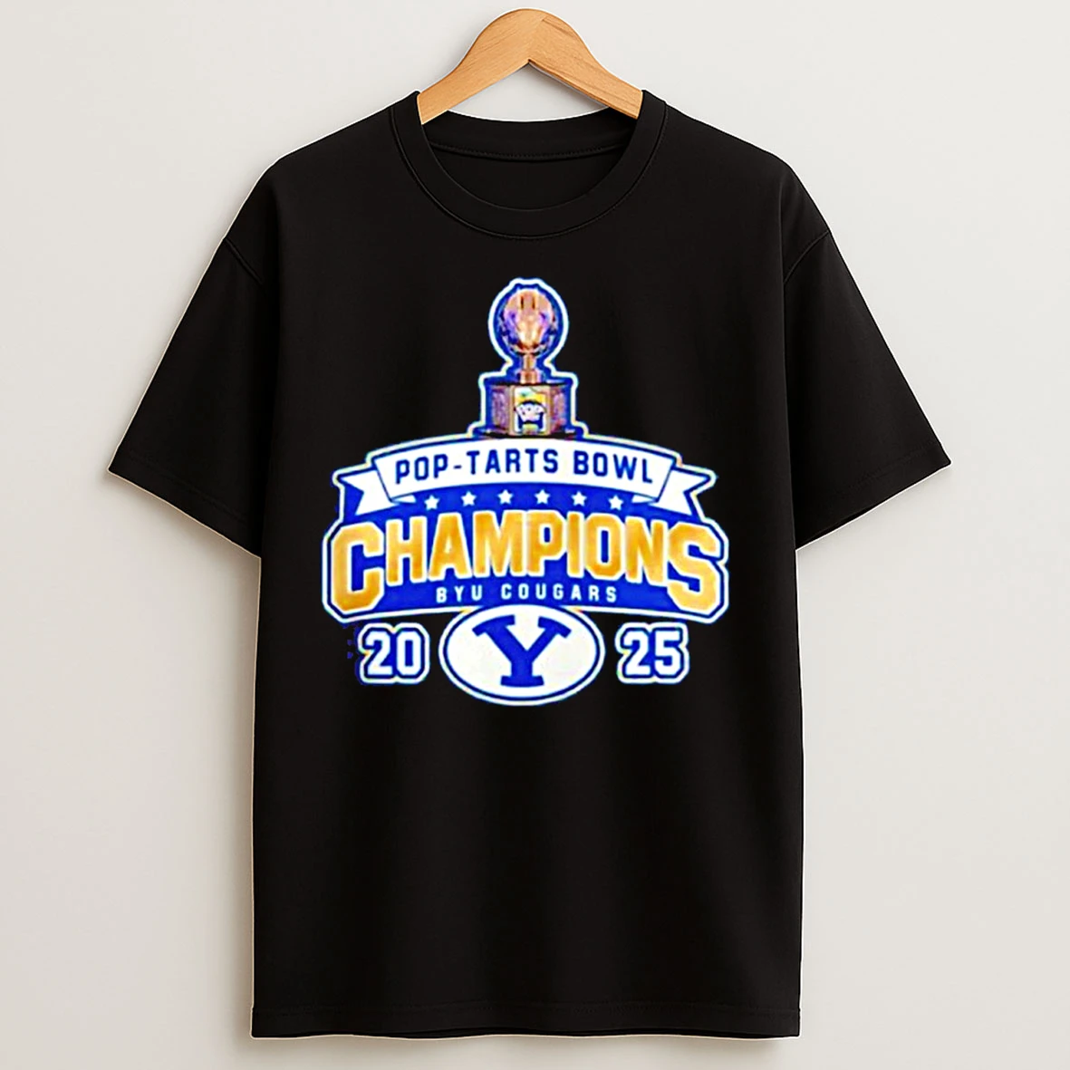 Classic Byu Cougars 2025 Pop Tarts Bowl Champions Logo T Shirts