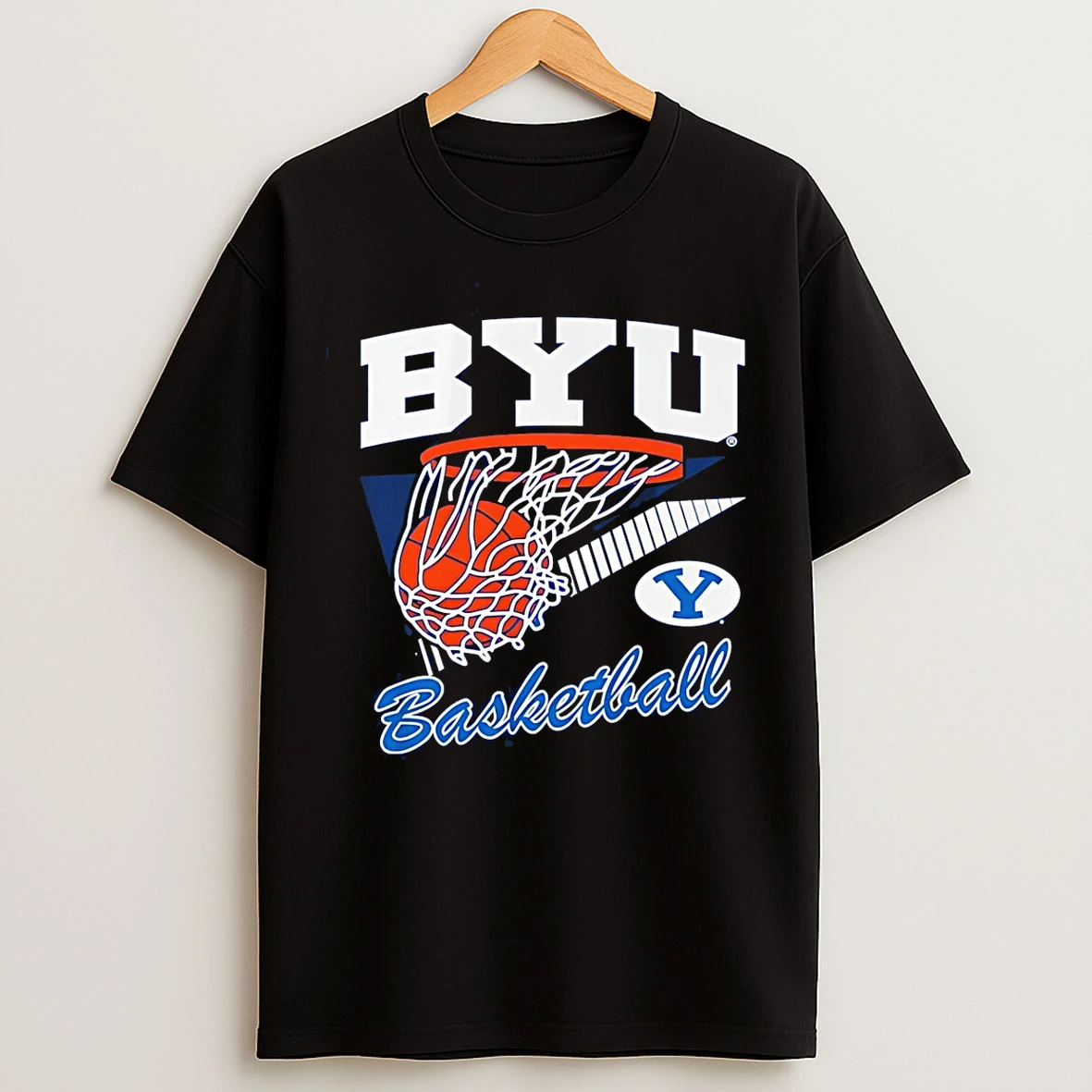 Classic Byu Cougars Basketball Retro Swish T Shirts