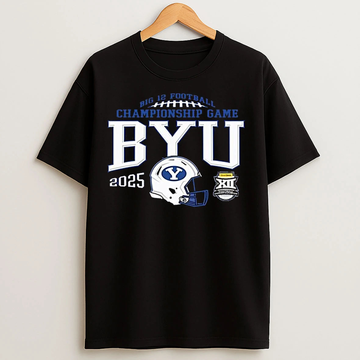 Classic Byu Cougars Big 12 Football Championship Game Helmet T Shirts