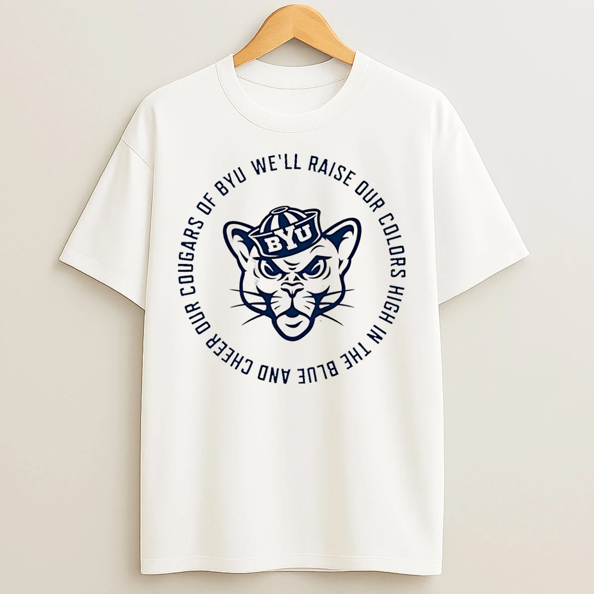 Classic Byu Cougars Fight Song Logo T Shirts