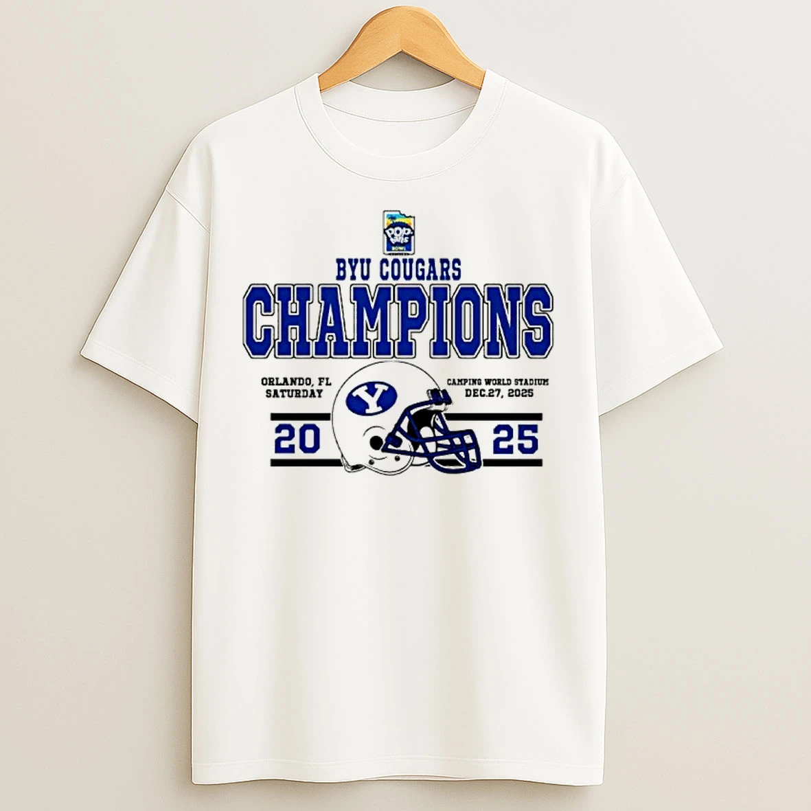 Classic Byu Cougars Football 2025 Pop Tarts Bowl Champions T Shirts