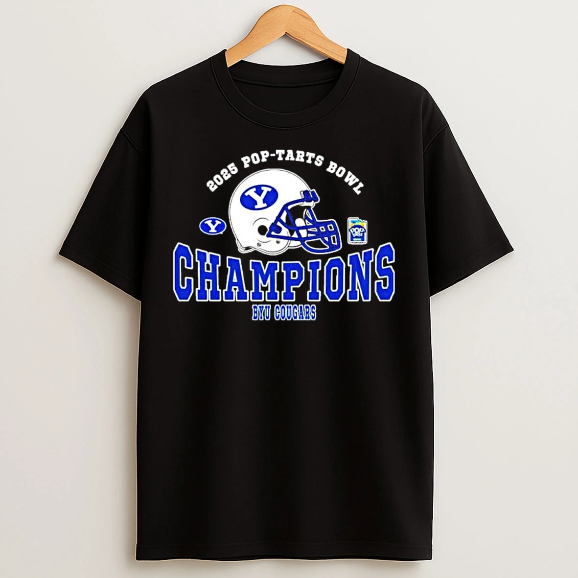 Classic Byu Cougars Football 2025 Pop Tarts Bowl Champions Helmet T Shirts