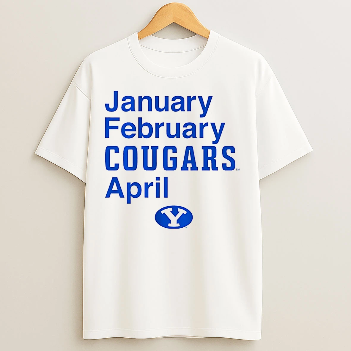 Classic Byu Cougars January February Cougars April T Shirts
